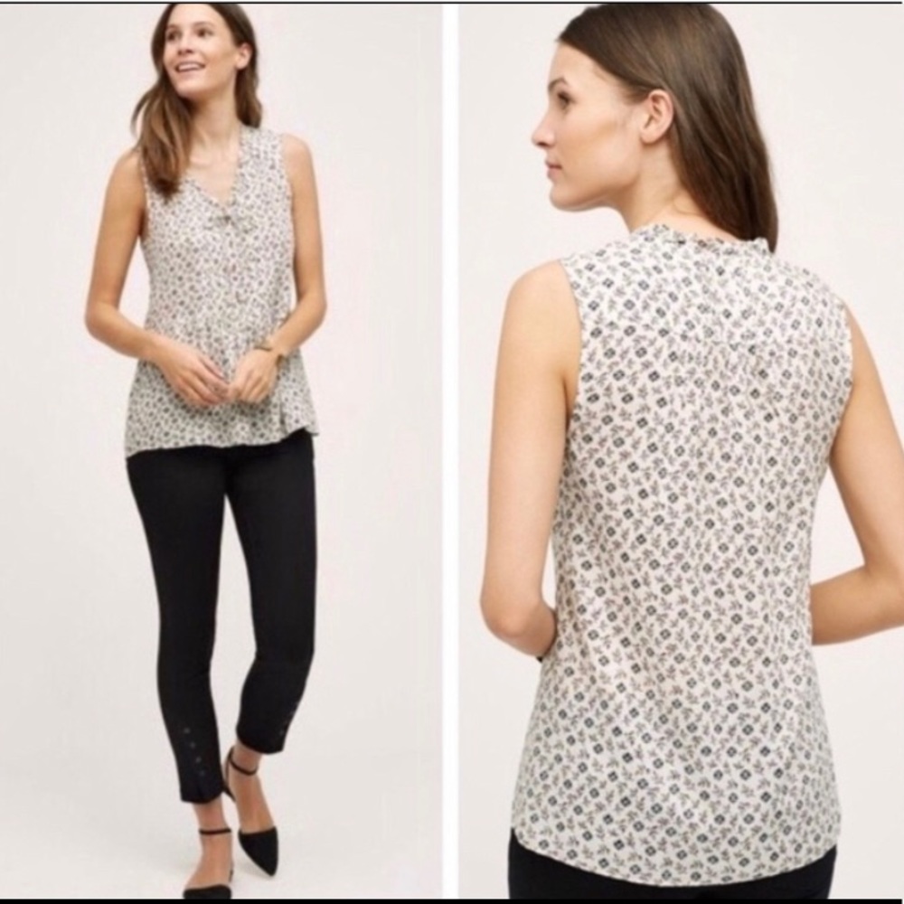 Anthro Holding horses top loose fit sleeveless 6